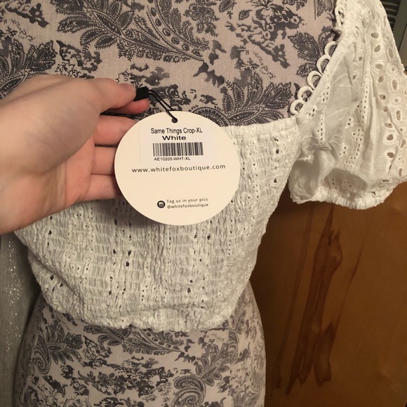 White fox boutique same thing white crop top - Picture 6 of 6